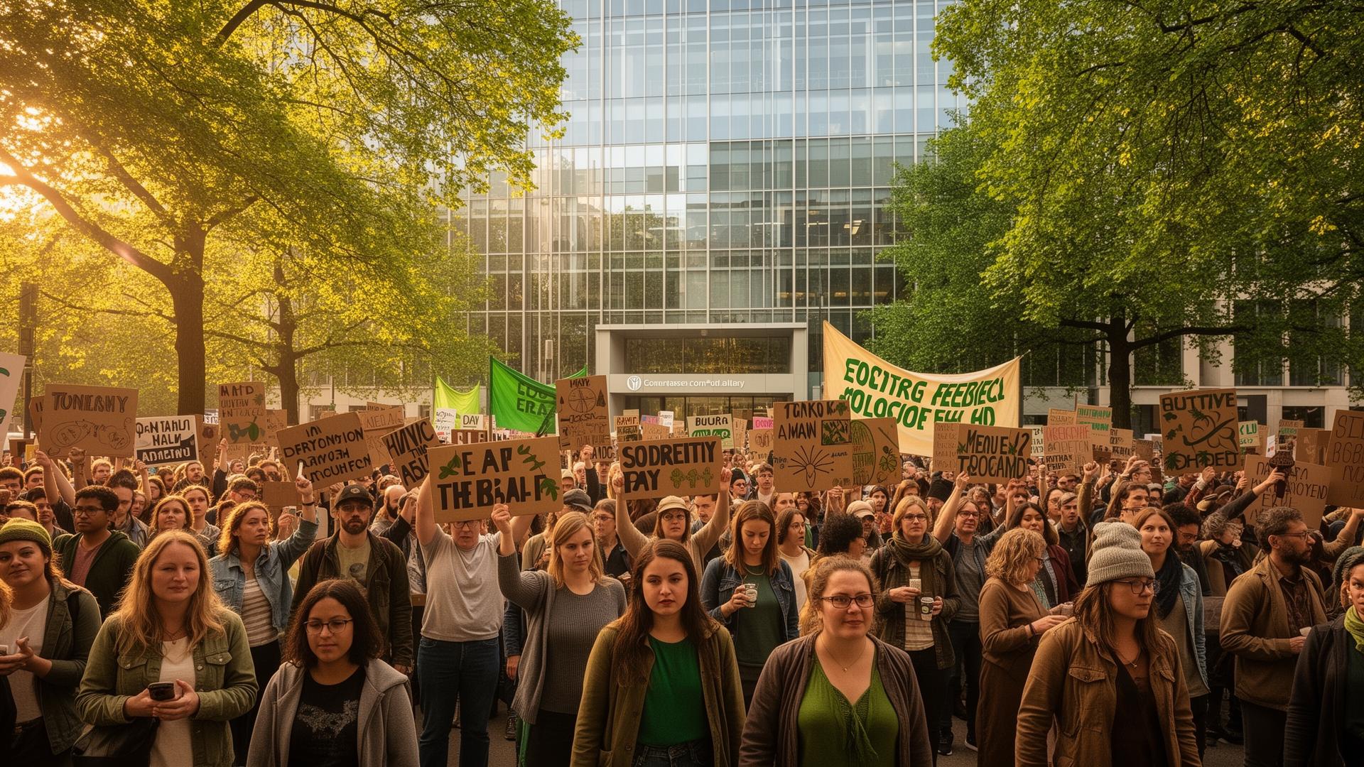 Community protest rally